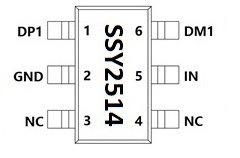 单通道USB识别芯片 SSY2514
