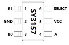 3Ω，二选一模拟开关电路 SY3157