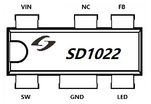 800mA直插车充芯片 SD1022