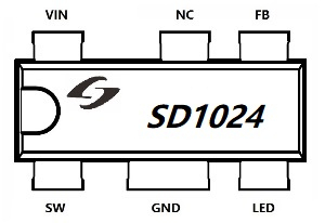 1.2A直插车充芯片 SD1024