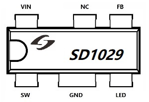 2.4A直插车充芯片 SD1029