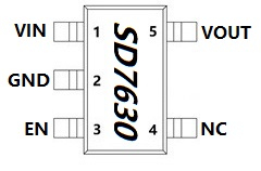55V输入、3.0V/350mA、2μA超低静态电流LDO SD7630