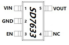 55V输入、3.3V/350mA、2μA超低静态电流LDO SD7633