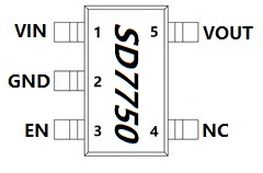 80V输入、5.0V/150mA、2μA超低静态电流LDO SD7750