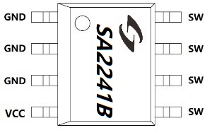 3.6~12V/2.5A输出、40V高性能同步整流器 SA2241B