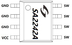 3.6~12V/3.1A输出、40V高性能同步整流器 SA2242A